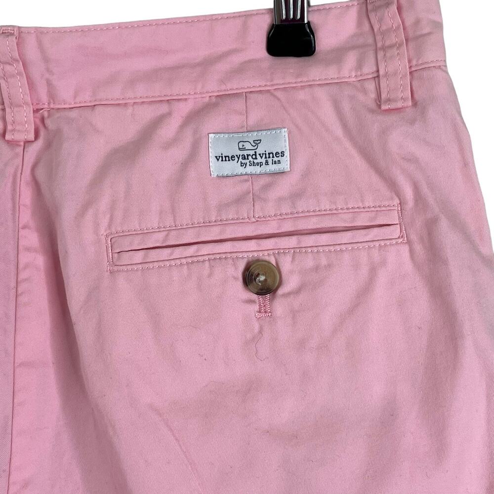 Vineyard Vines Men's Size 30 Club Short 9” Chino Cotton Twill Pink Golf Preppy - Picture 7 of 11